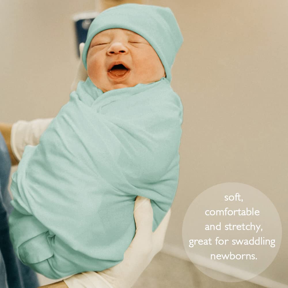 OWLOWLA Sage swaddle fabric closeup emphasizes breathable rayon blend for sensitive skin