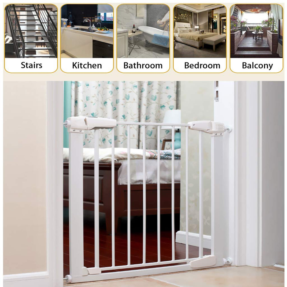 OwnMy M10 pet-gate-use illustrates reliable closure for pets and kids.