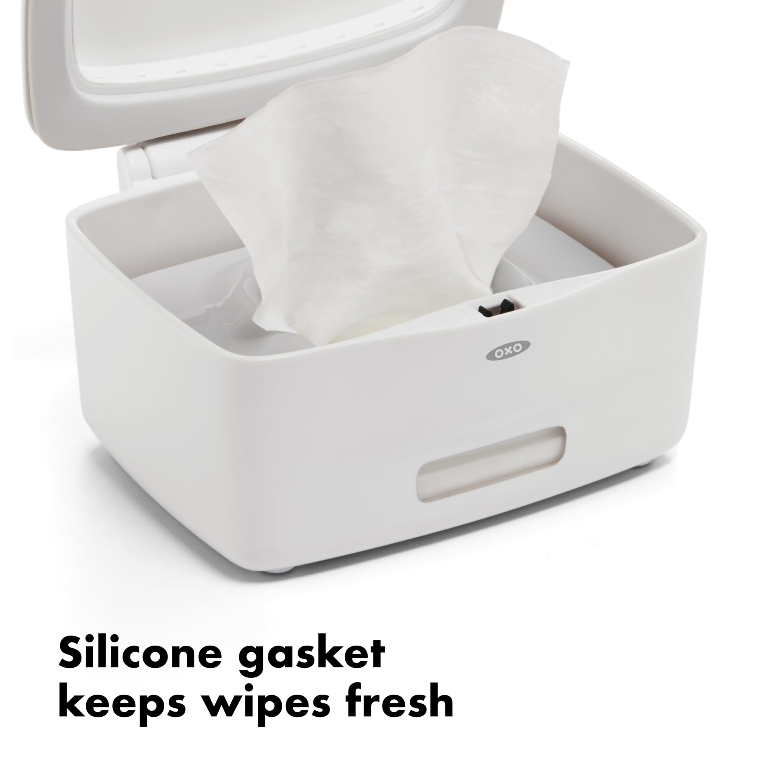 OXO Good Grips PerfectPull indicator window shows remaining wipes clearly.