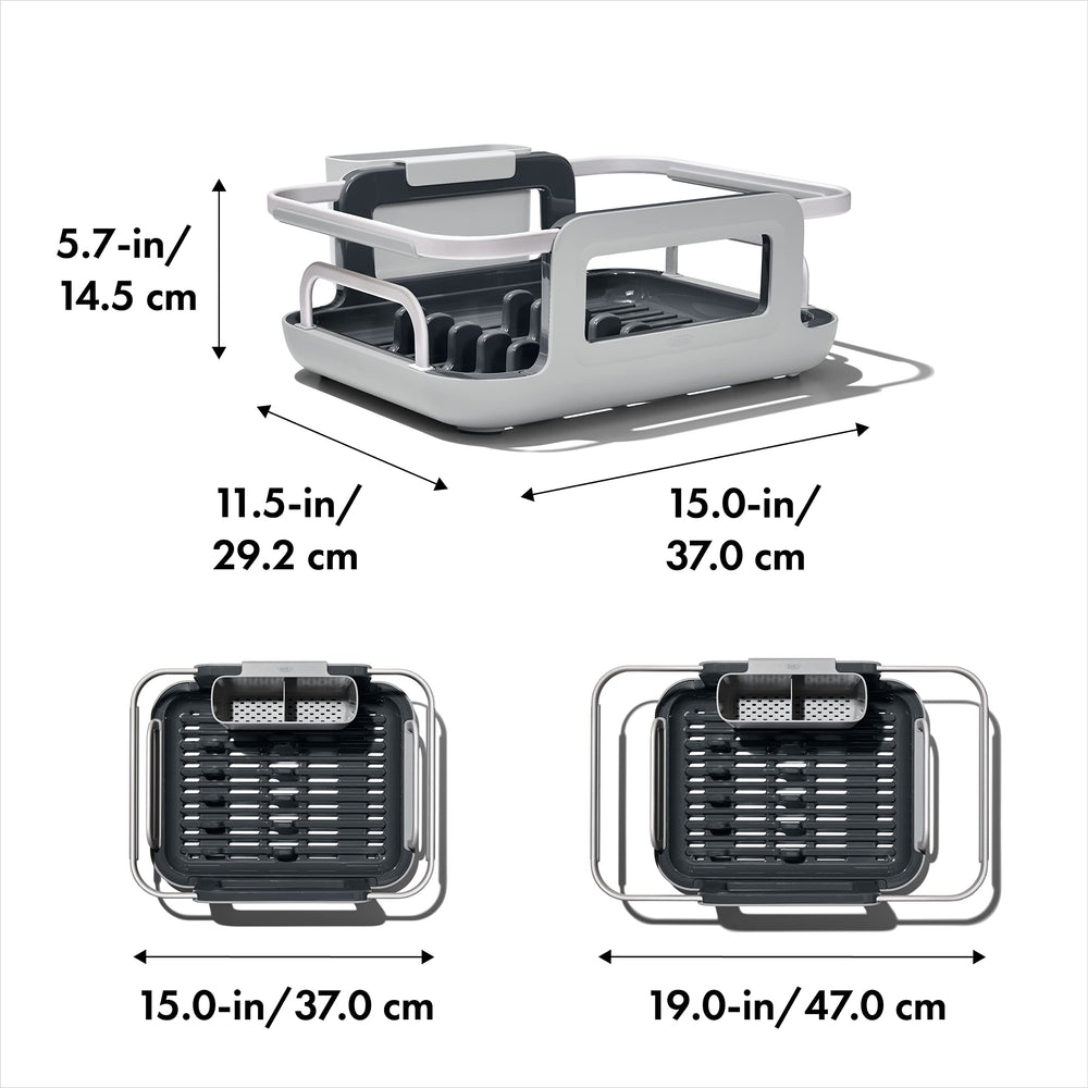 OXO Good Grips rustproof aluminum construction resists moisture.