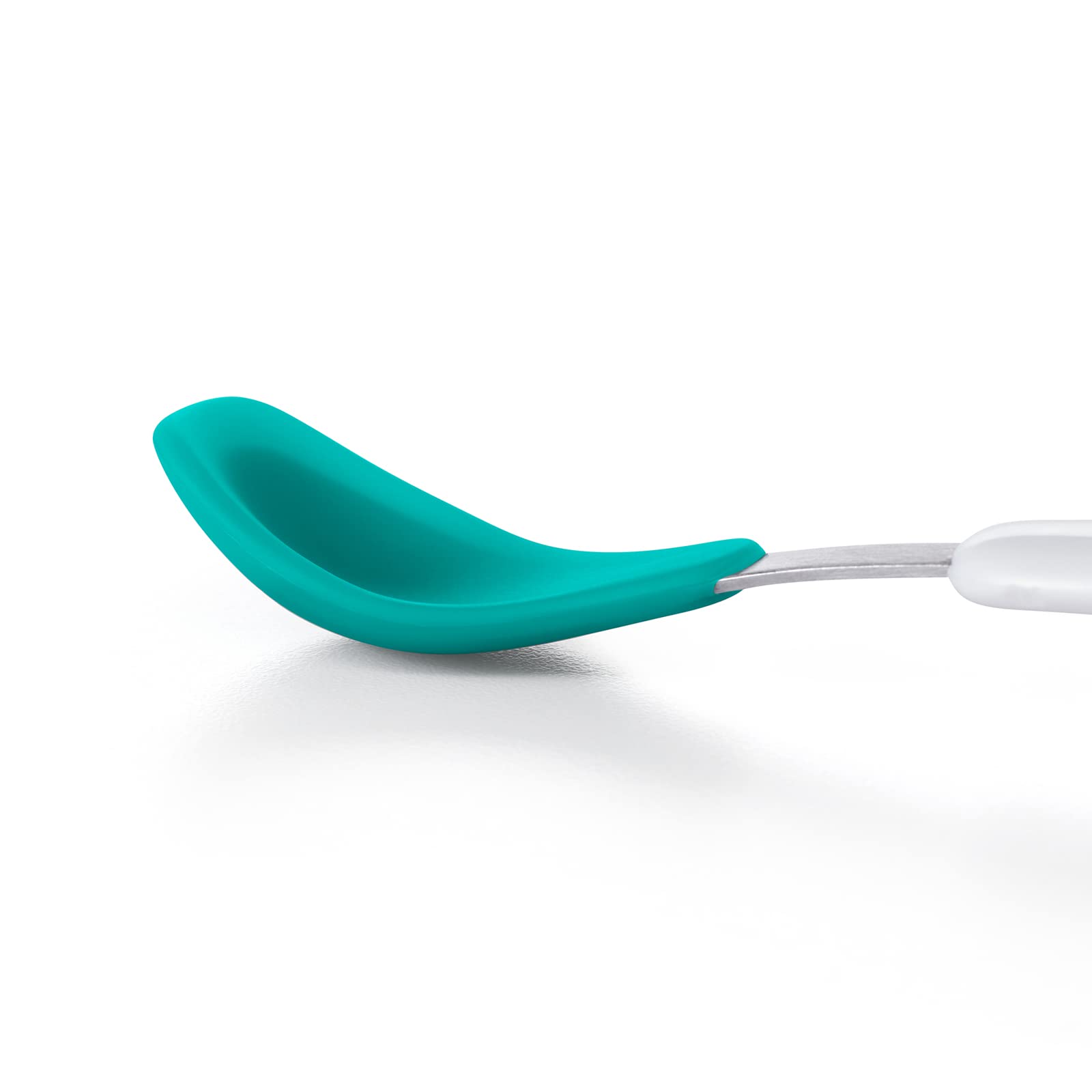OXO Tot teal spoon BPA- and PVC-free for safe baby mealtimes