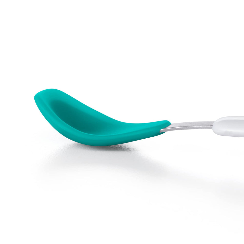 OXO Tot teal spoon BPA- and PVC-free for safe baby mealtimes