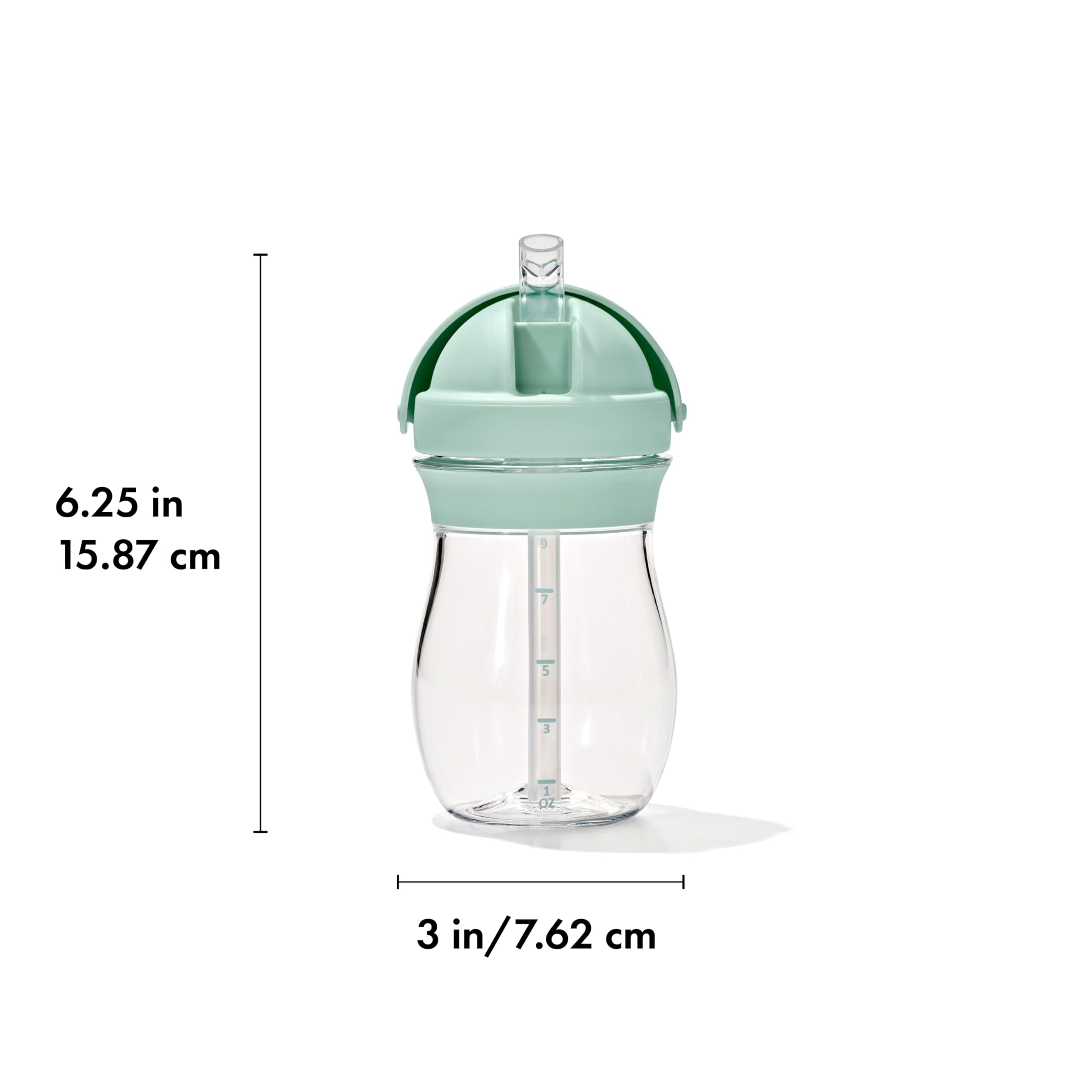 Oxo Tot Transitions straw cup Opal BPA-free design supports safe daily use.