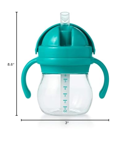 OXO Tot Transitions straw cup teal two-pack offers convenient replacements.