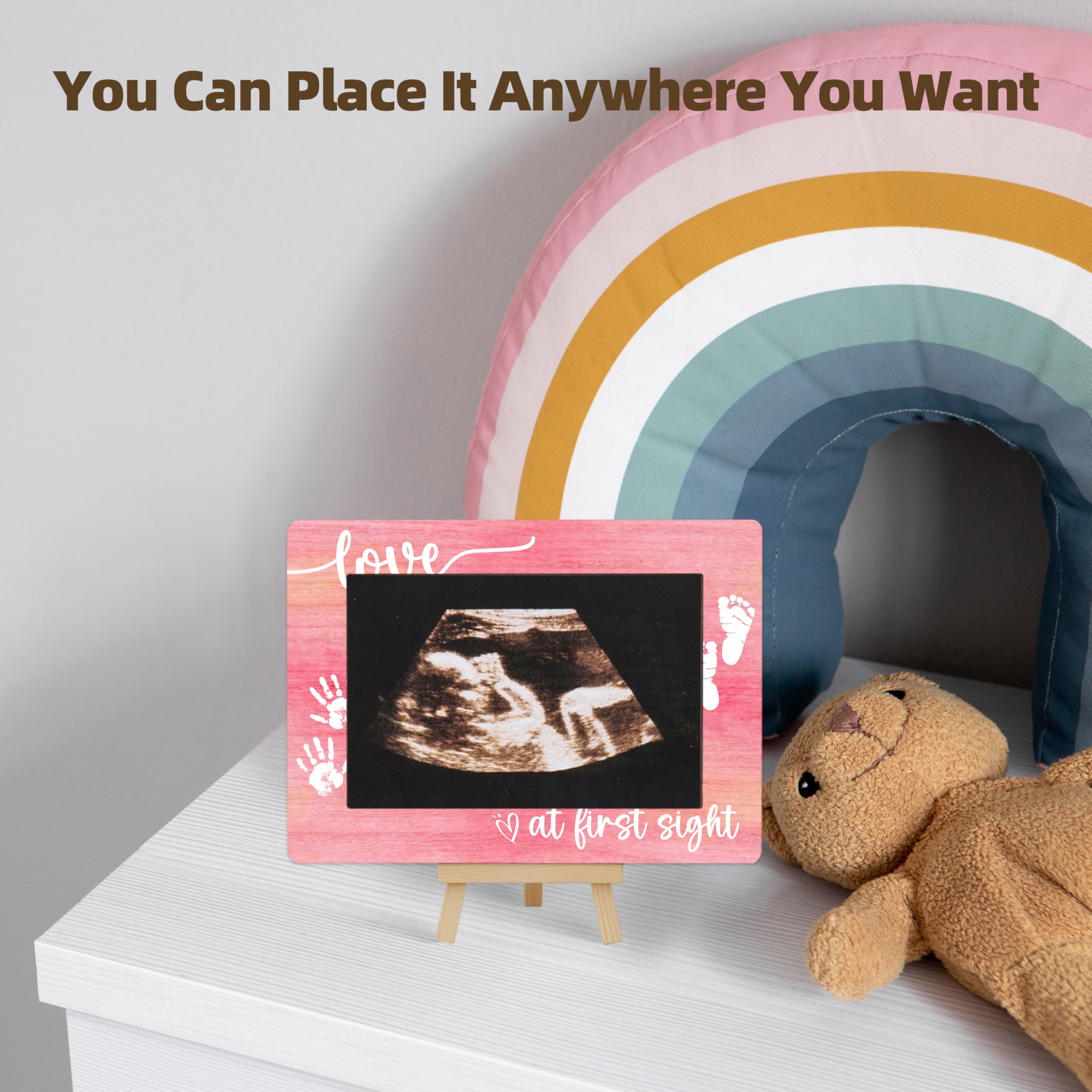 OXRUN Ultrasound photo display frame ready to showcase 4x6 keepsakes.