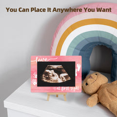 OXRUN Ultrasound photo display frame ready to showcase 4x6 keepsakes.