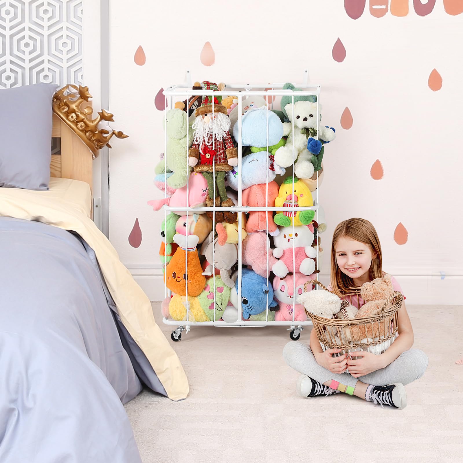 OYEAL stuffed animal storage assembly-guide – simple setup with included instructions.