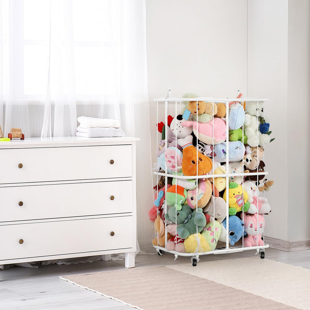OYEAL stuffed animal storage multipurpose-use – doubles as sports gear organizer for quick tidying.