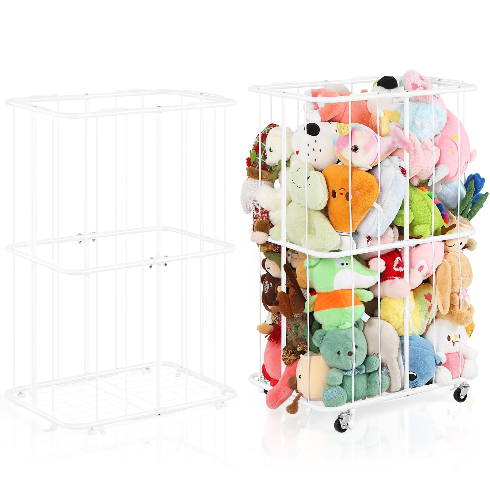 OYEAL stuffed animal storage playroom-usage – keeps plush collections tidy between naps and play.