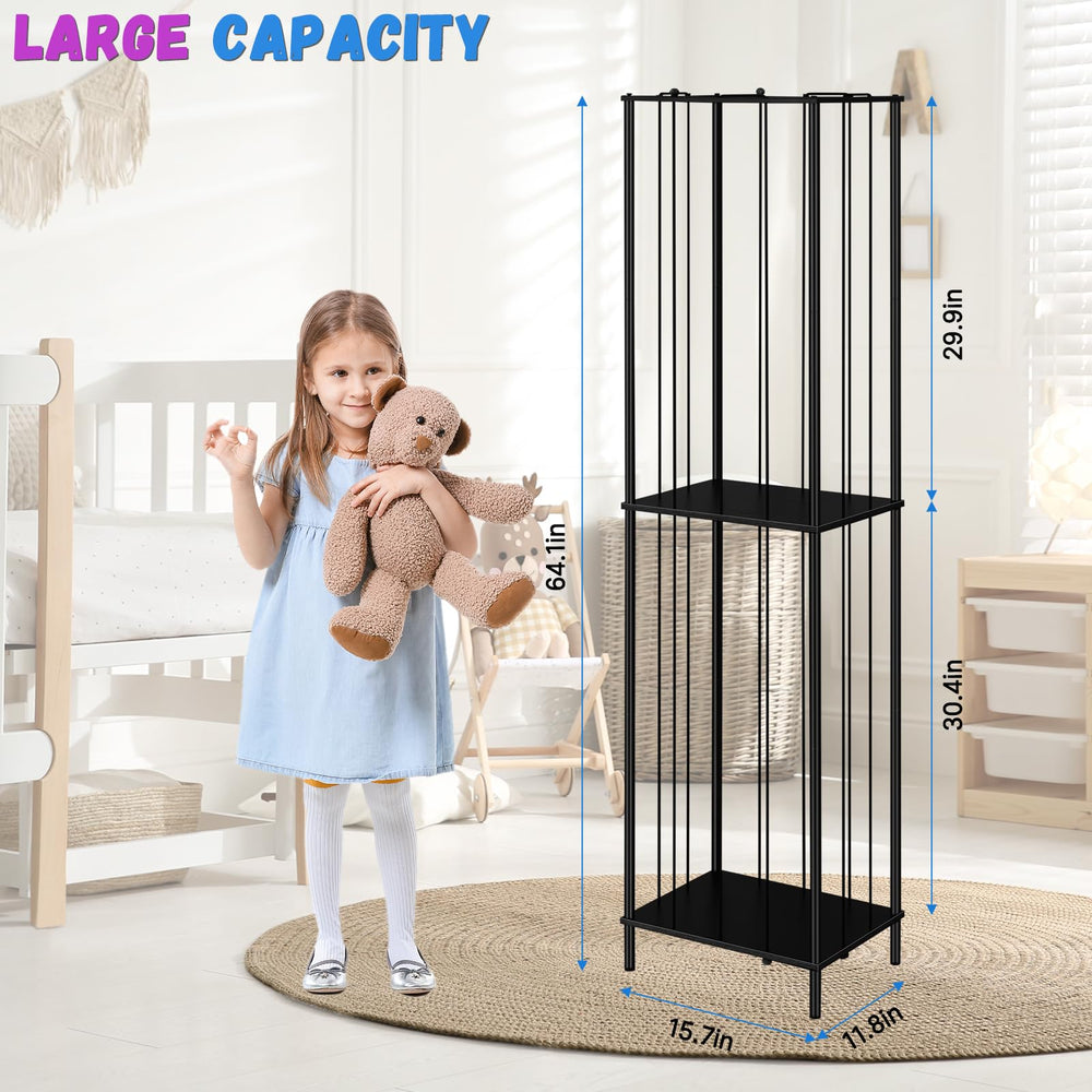 OYEAL stuffed animal zoo storage elastic rope highlights easy access and clear toy visibility