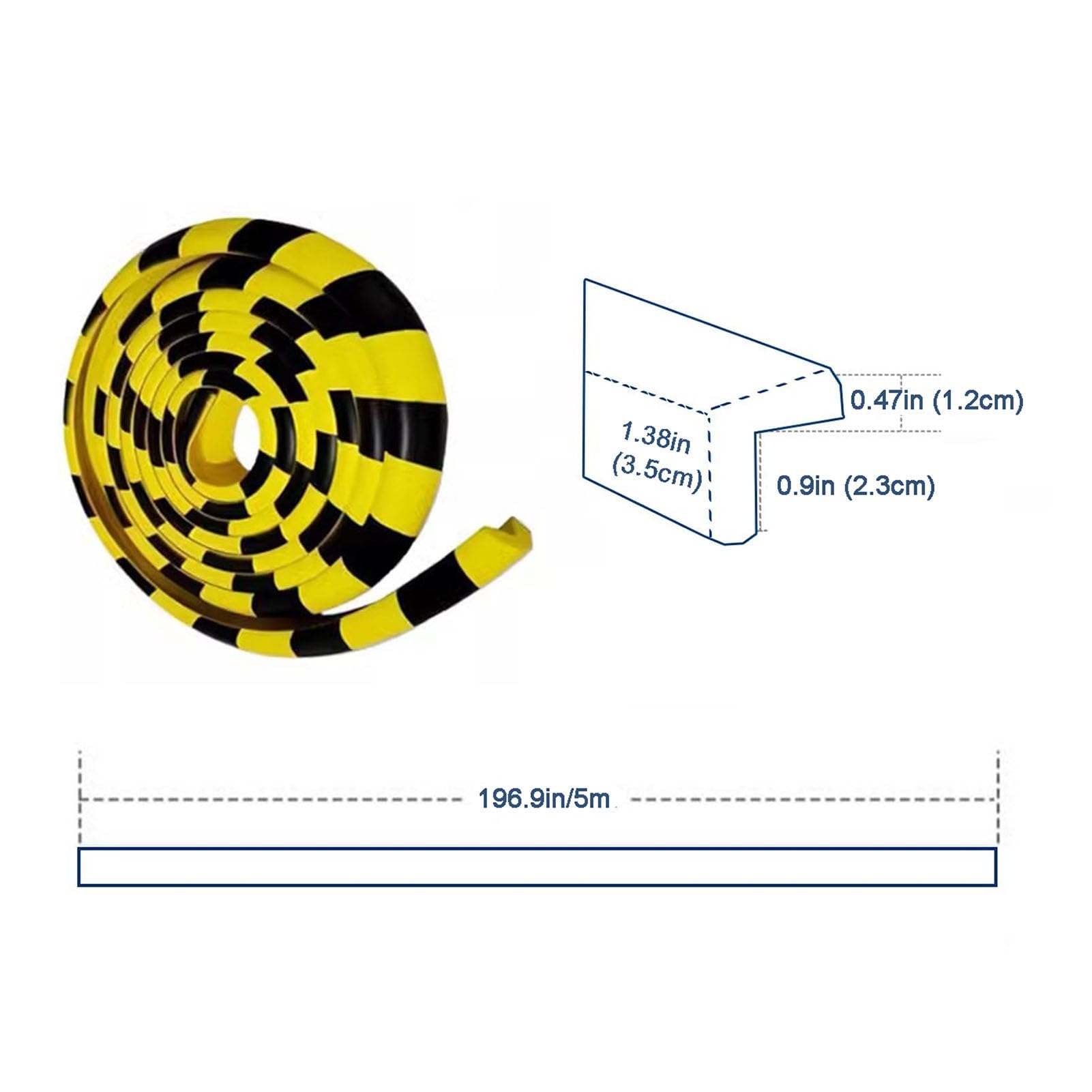 OYKSHDF nbr foam edge protector close up shows durable padding