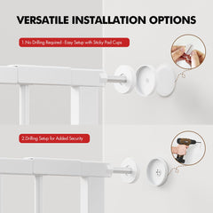 Ozzy & Kazoo gate features secure dual-lock design for reliable daily safety.