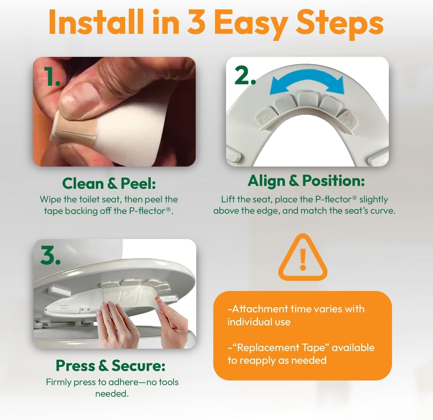 P-FLECTOR ideal for potty training families and caregivers at home.