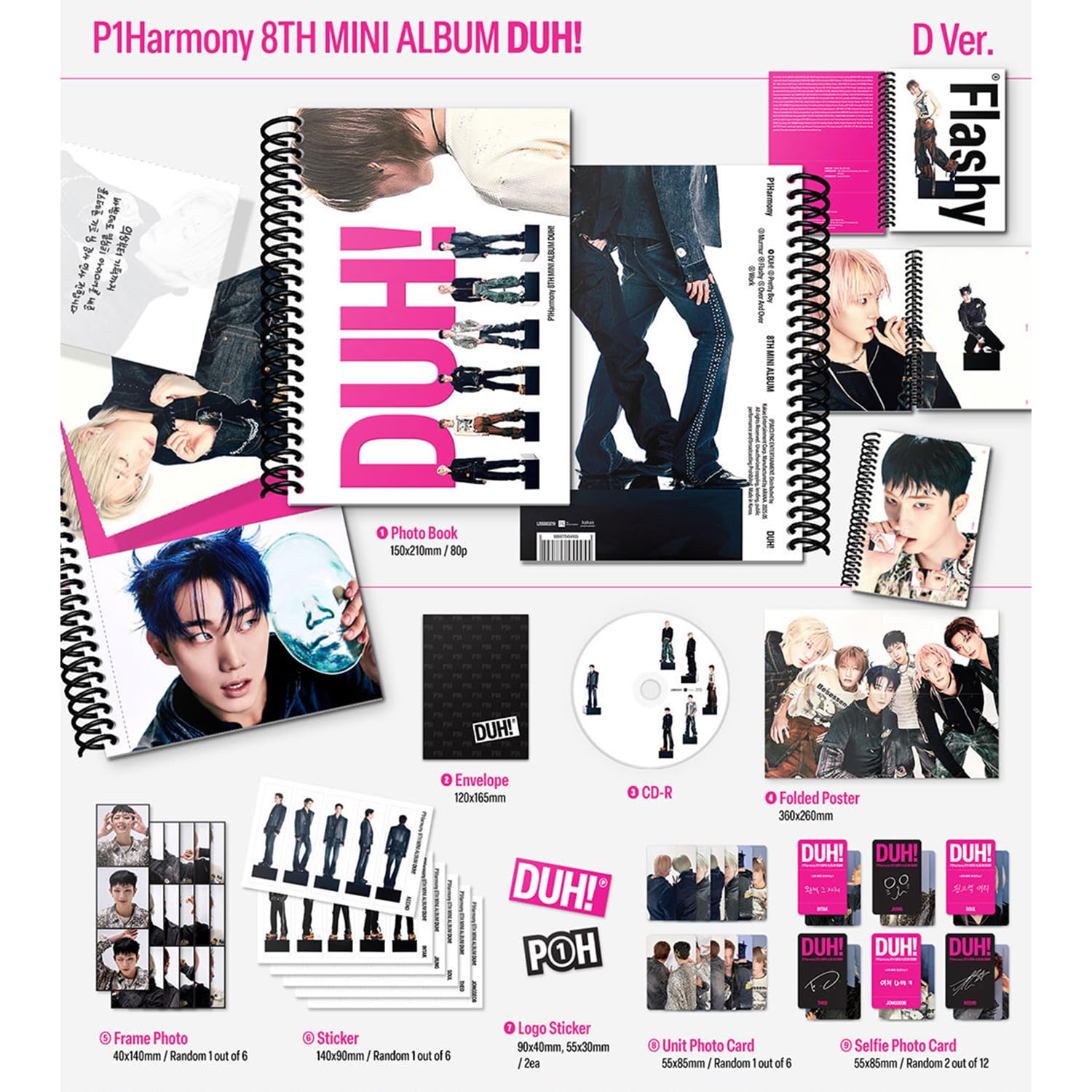 P1Harmony DUH! D Ver CD-R and posters offer exclusive music keepsake