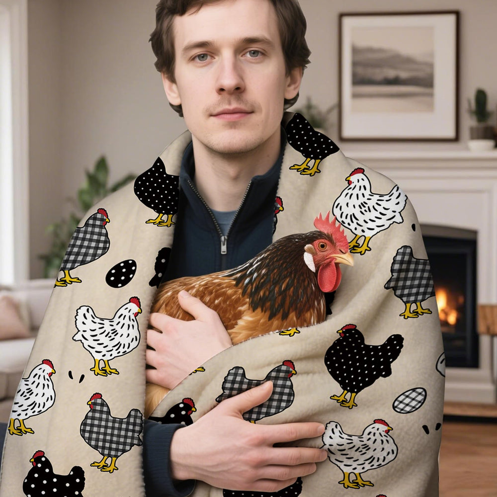 Paayna chicken flannel blanket back and edge durability for everyday use.