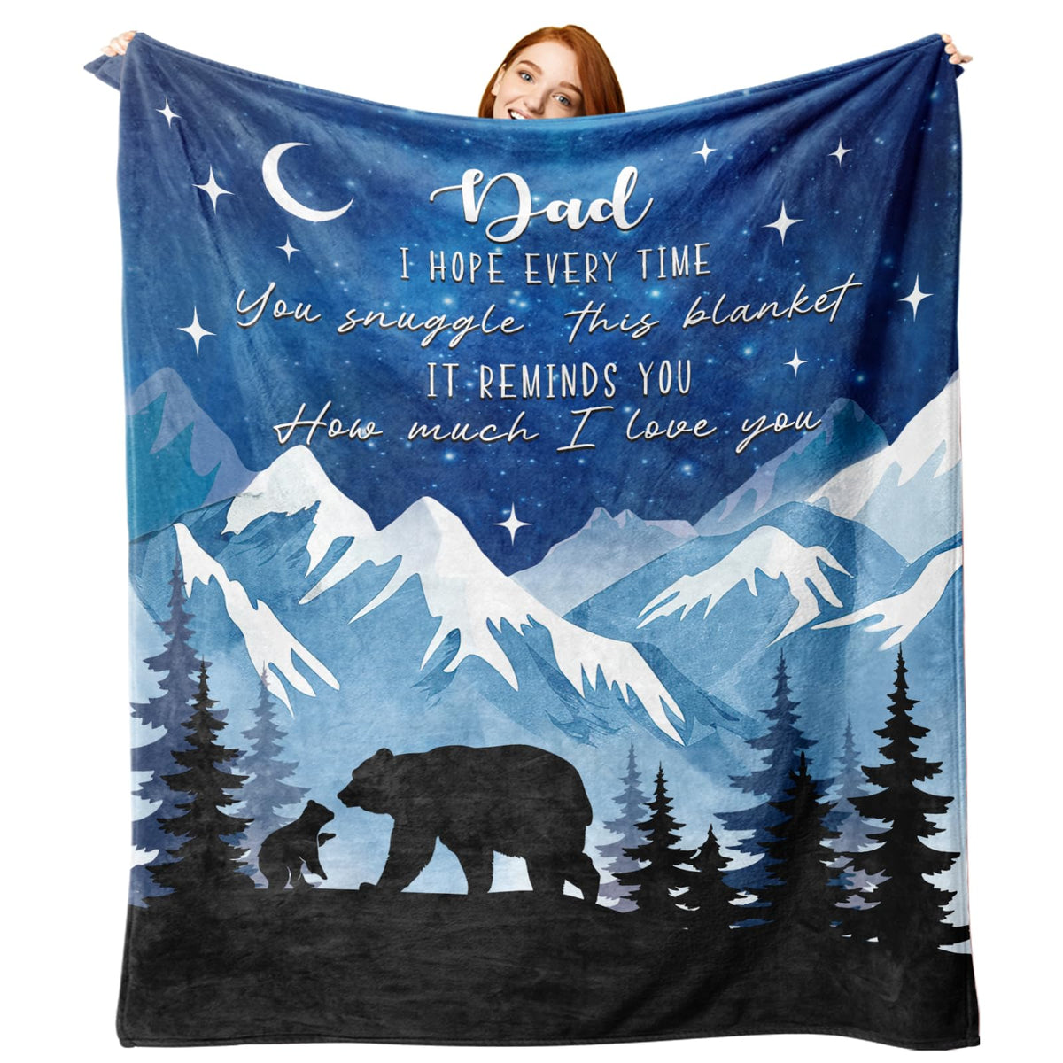 Paayna gift for dad pine tree pattern blanket for cozy movie night