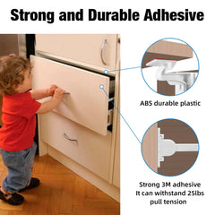 Pabesim invisible cabinet latch installed shows seamless kitchen integration