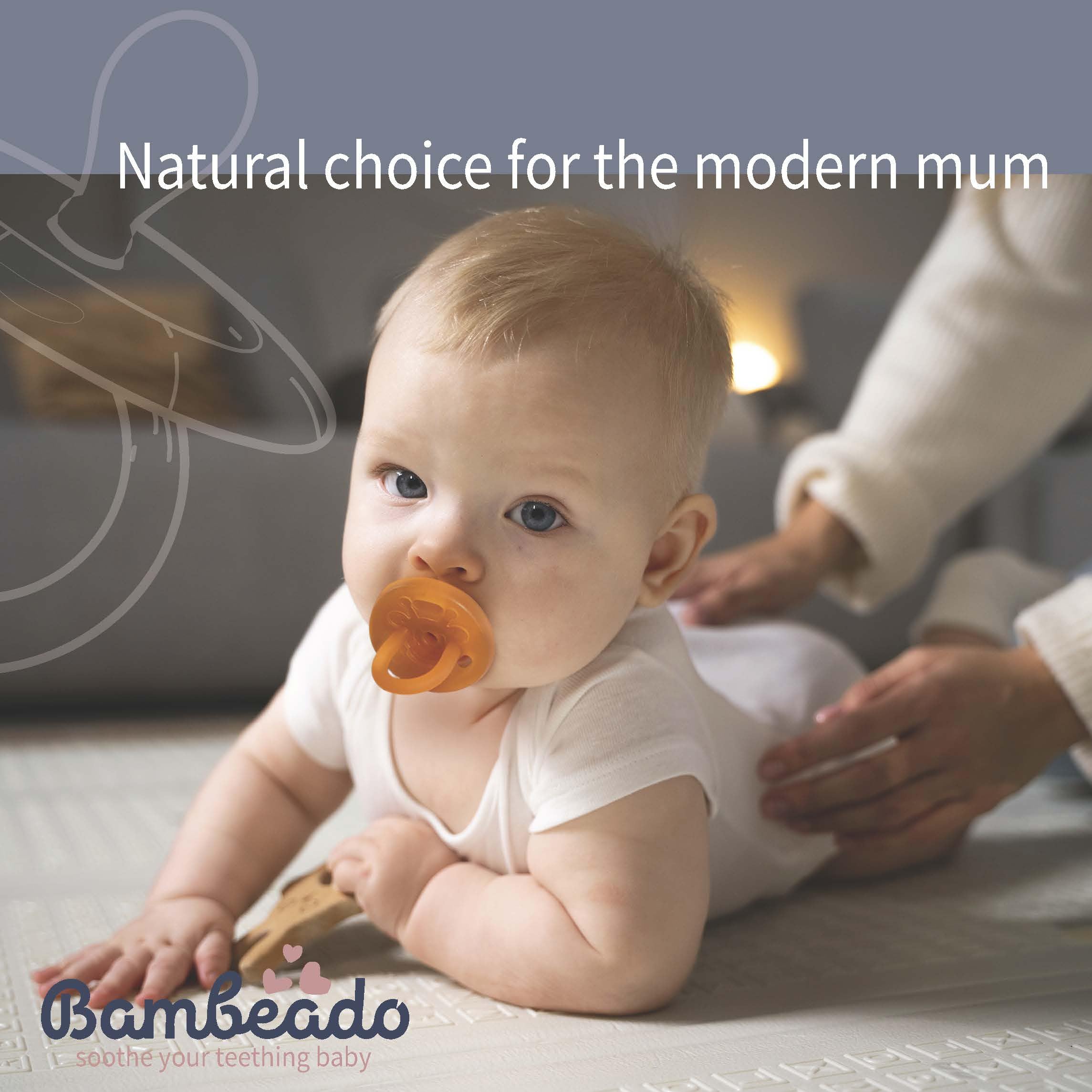 PaciBamber packaging shot makes a thoughtful baby shower gift.