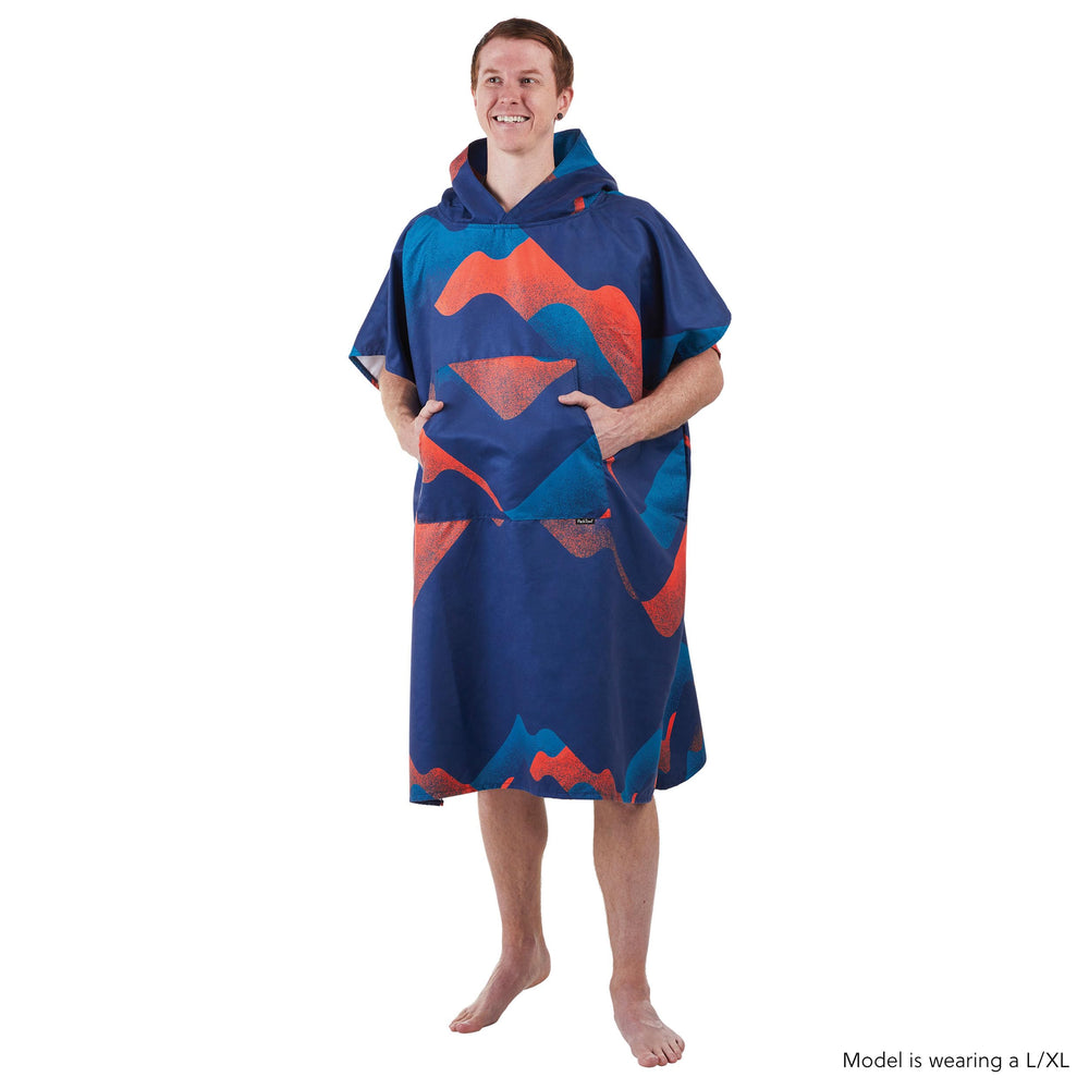 PackTowl odor control poncho closeup notes odor control treatment for longer freshness