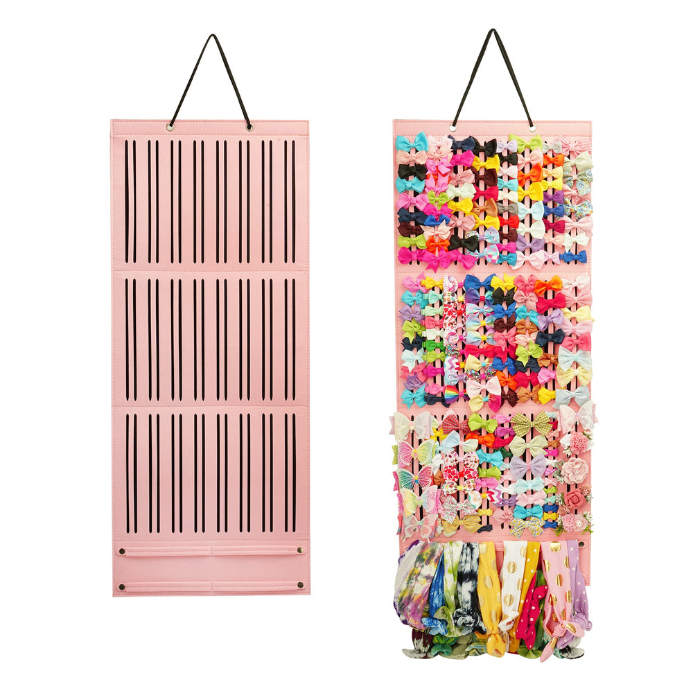 PACMAXI baby hair bows holder on wall displays organized ribbons with tidy room appeal