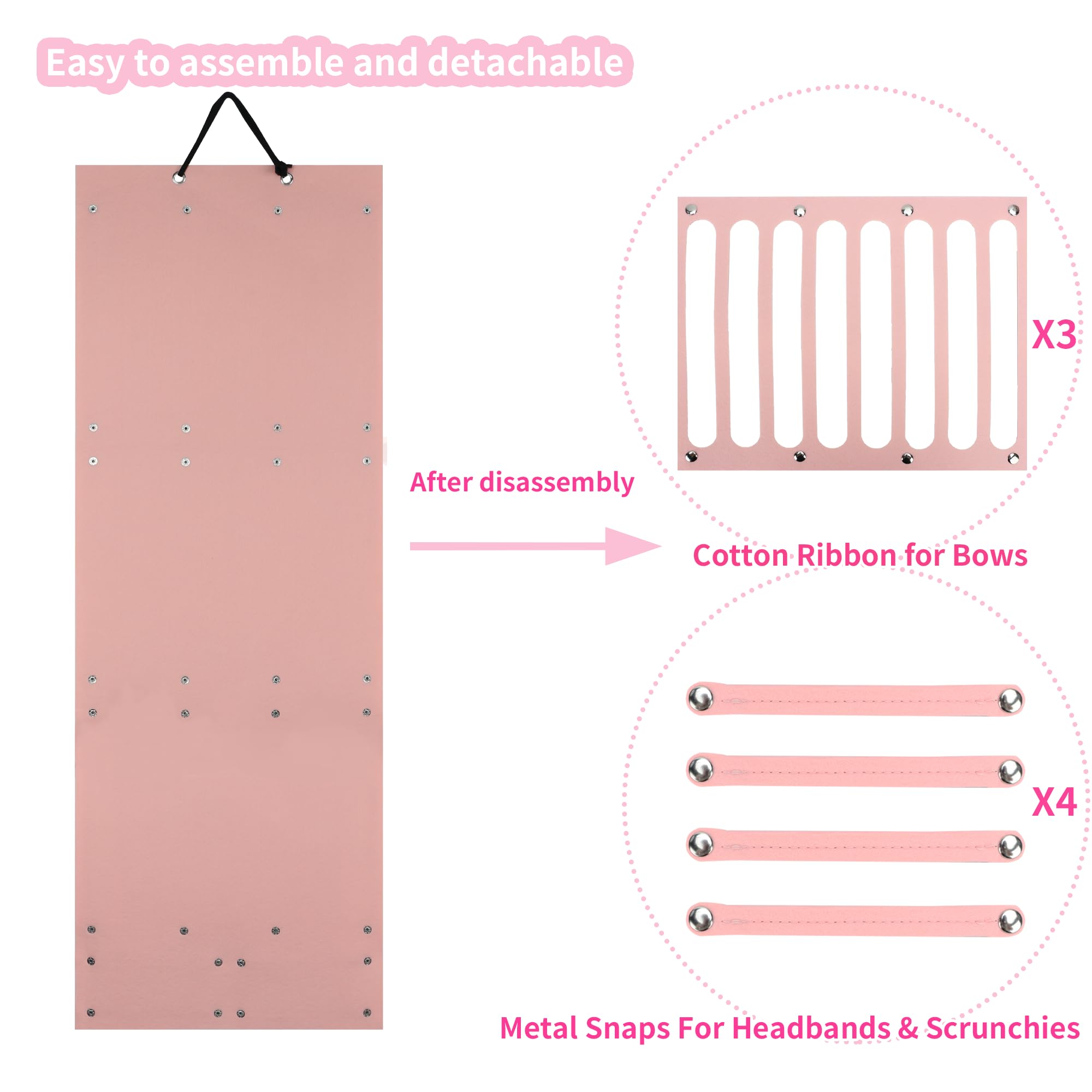 PACMAXI headband holders storage four slots offering quick headband access.