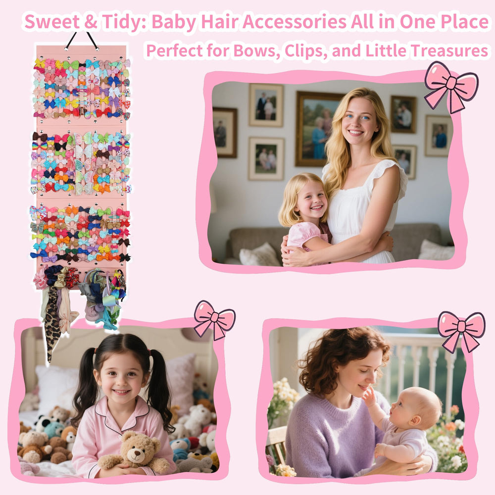 PACMAXI pink 2 large bows display angled for easy picking.