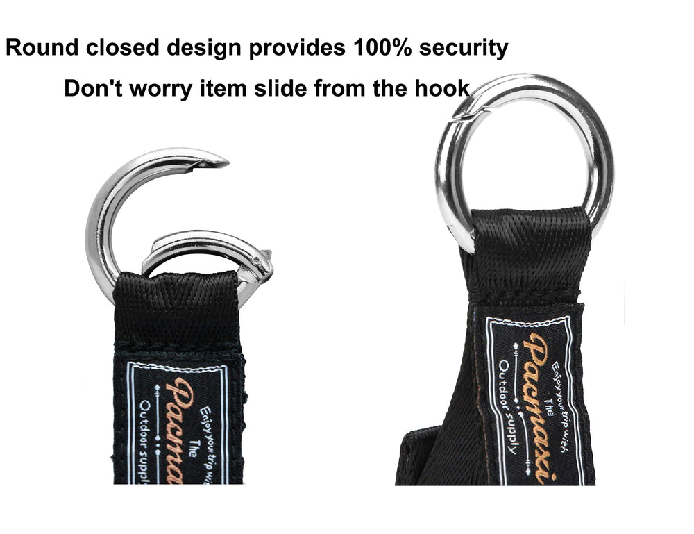 PACMAXI Stroller Hook anti-skid carabiner keeps items secure while you stroll.