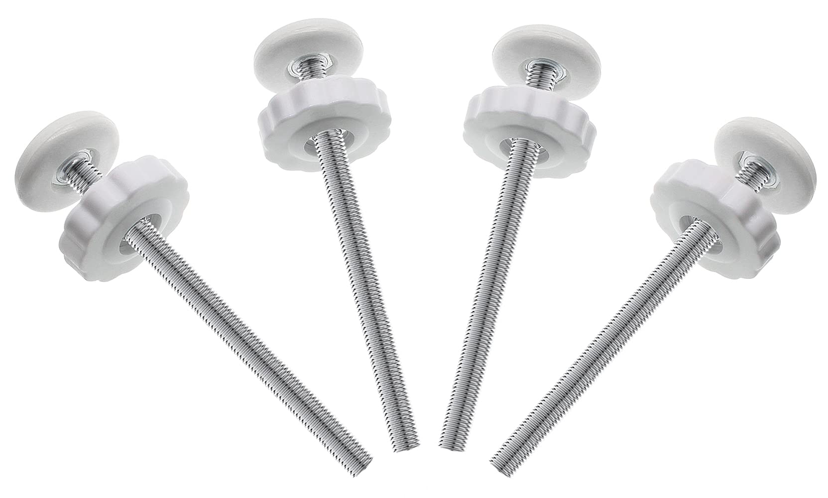 PAFOWO 8mm white spindle rod for baby gates, durable replacement bolts for pressure-mounted gates.