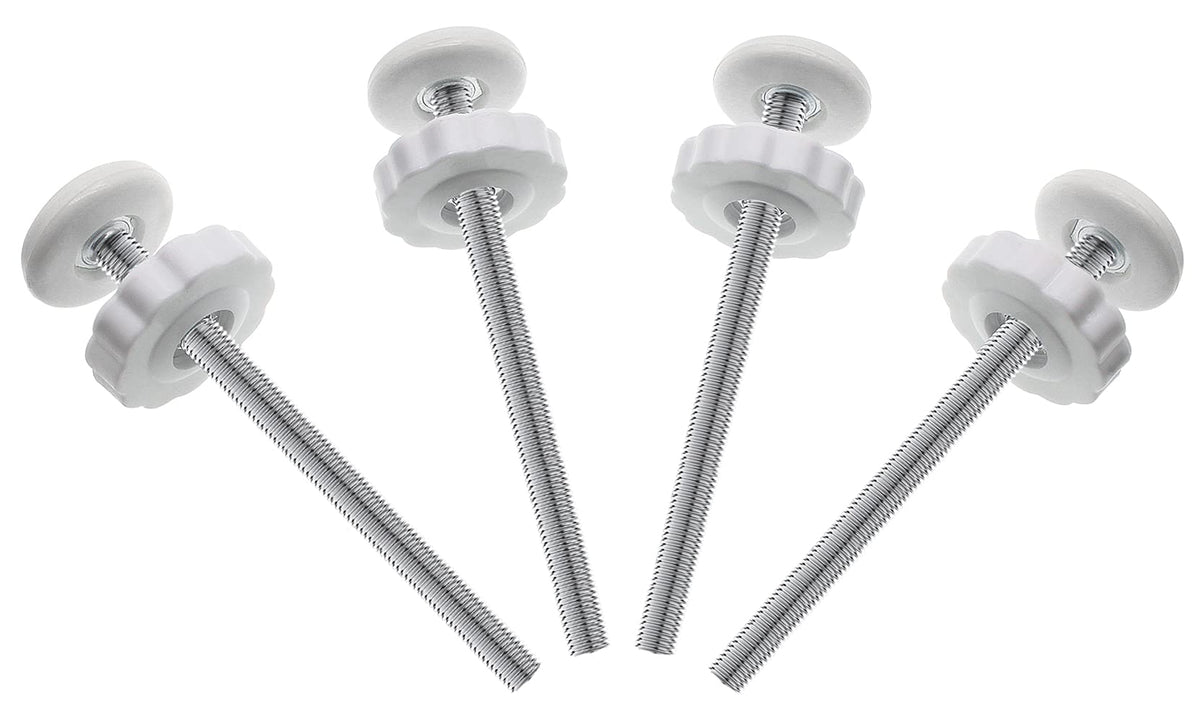 PAFOWO 8mm white spindle rod for baby gates, durable replacement bolts for pressure-mounted gates.