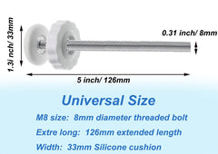 PAFOWO white spindle rod replacement for gates, easy swap for damaged bolts.