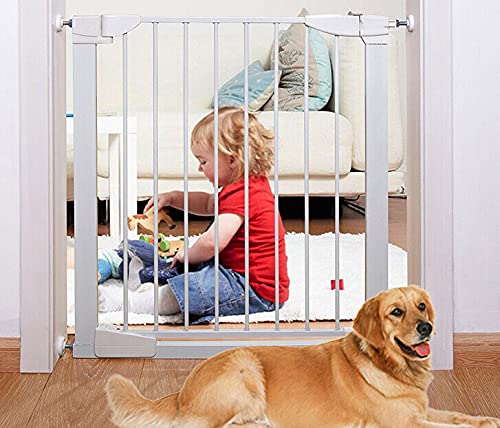 PAFOWO white gate rail ends close-up, elegant upgrade for home safety.