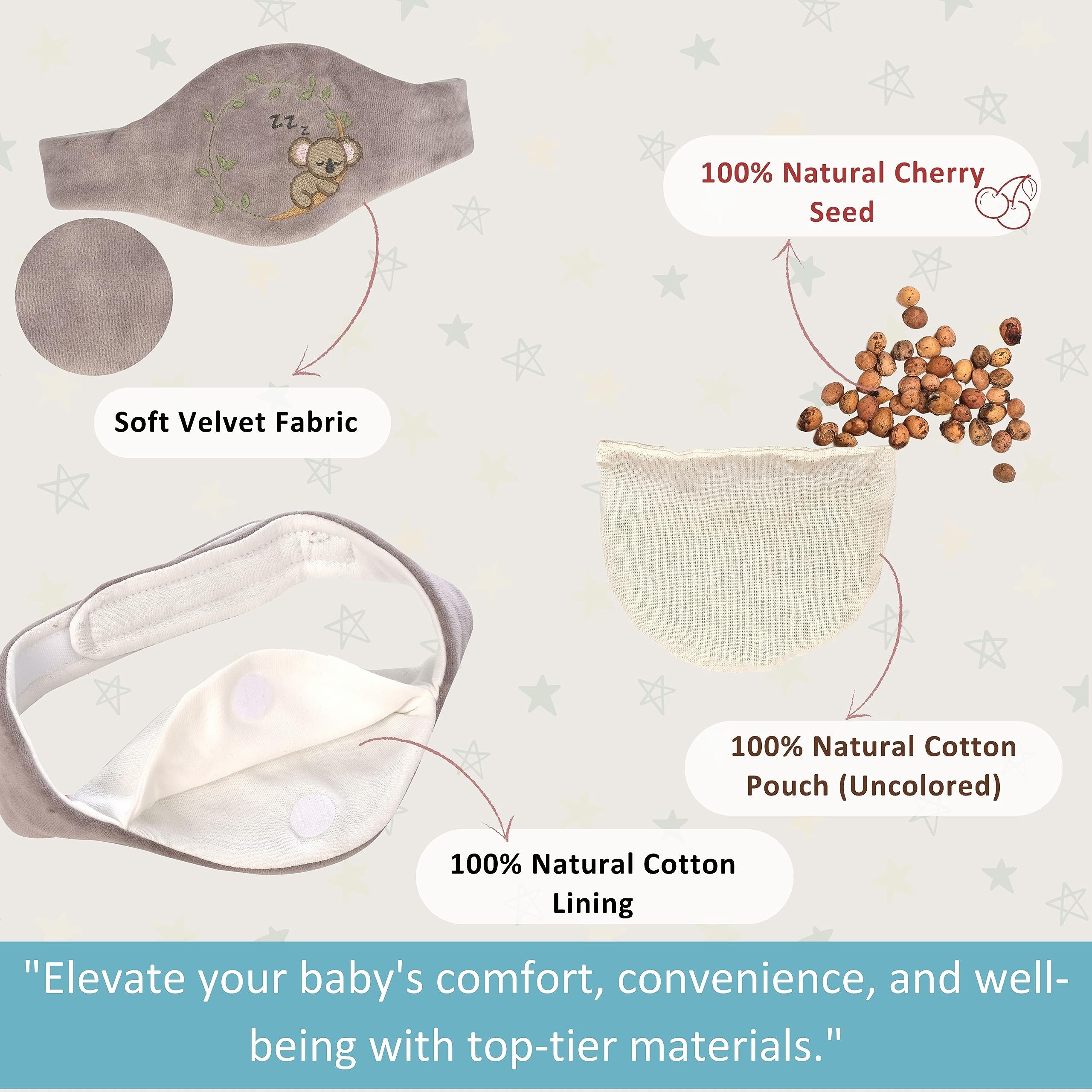 Pafuly baby sleep-relief scene demonstrates calmer, fussier-free sleep potential.