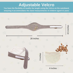 Pafuly gray colic wrap close-up highlighting soft materials.