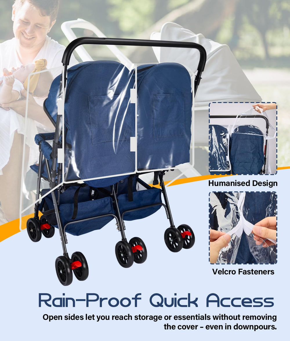 PAHTTO transparent PVC folded-compact—easy to store after trips.