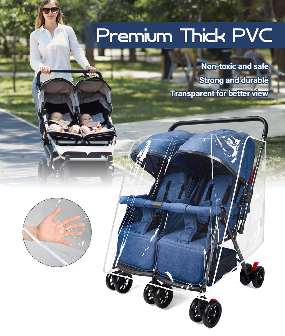 PAHTTO double rain cover Velcro-seal—snug fit reduces leaks in windy conditions.