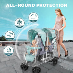 PAHTTO rain cover vent holes on sides promote airflow for baby comfort