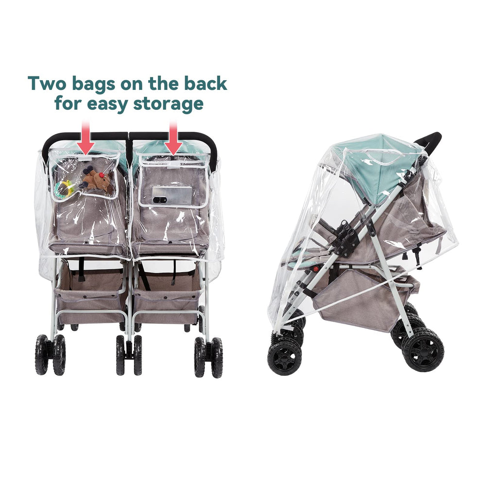 PAHTTO waterproof zipper guards against rainwater while you check on baby.