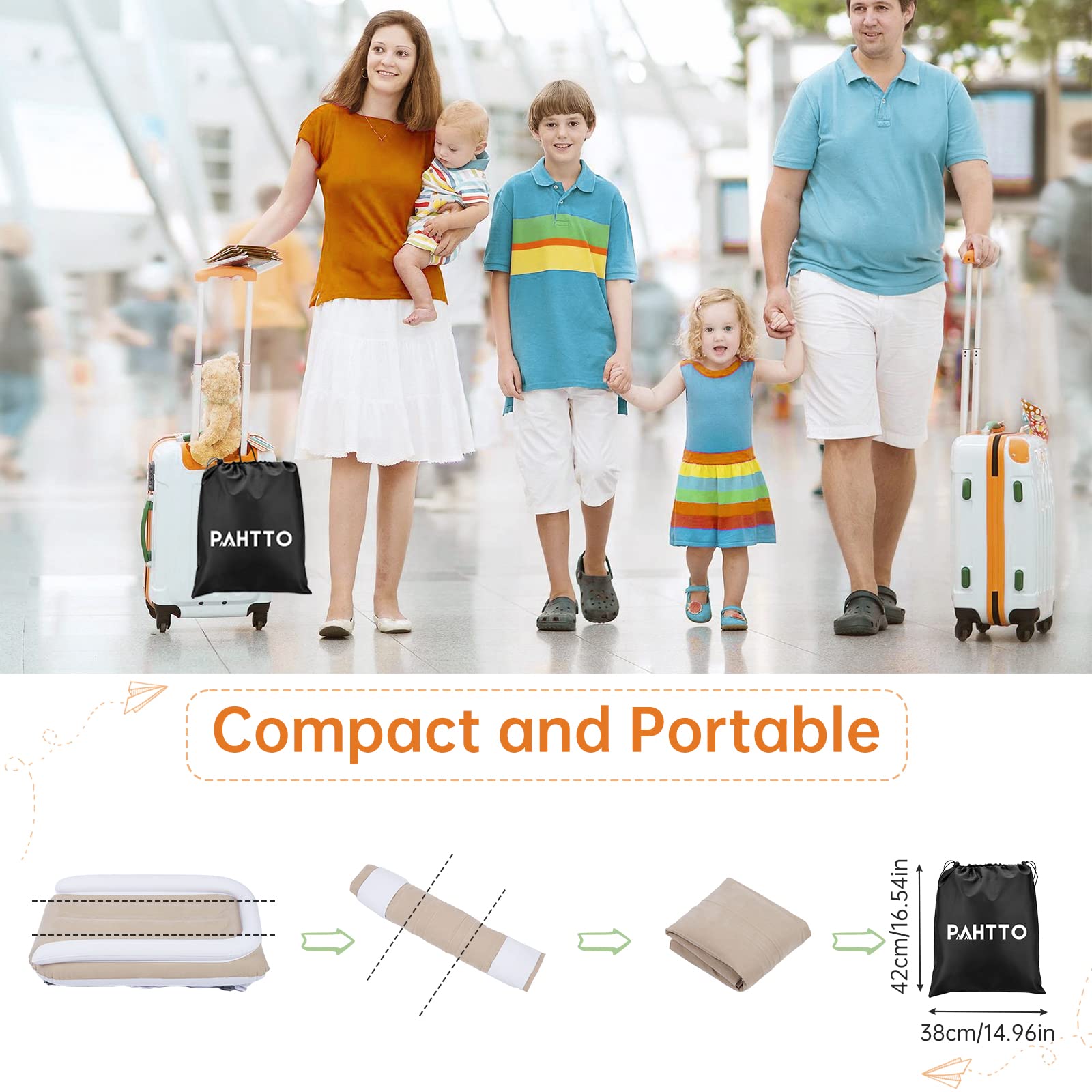 PAHTTO included hand pump enables quick inflation during trips.
