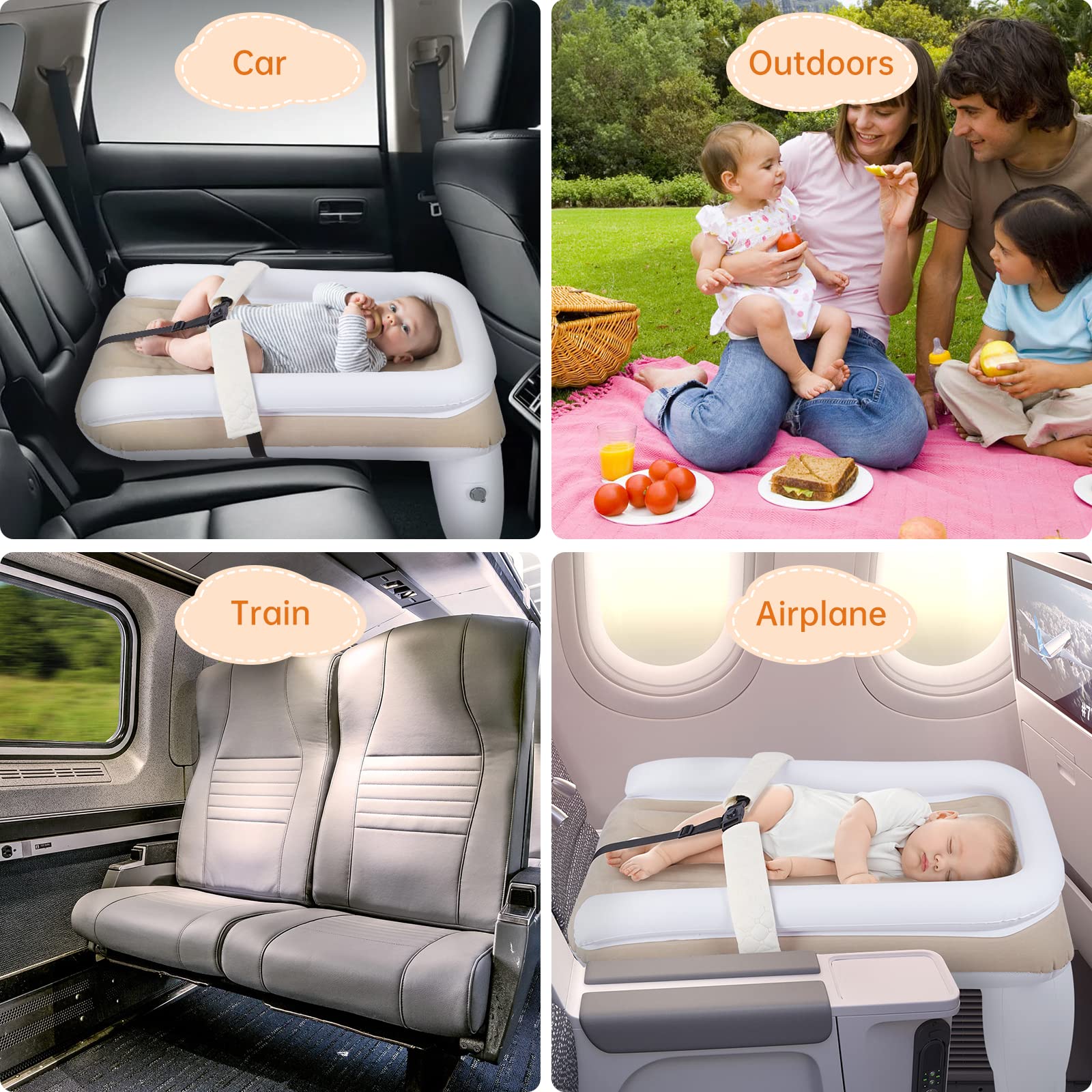 PAHTTO travel bag keeps the bed organized for family adventures.