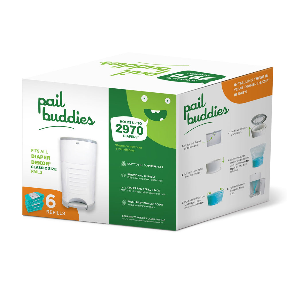 Pail Buddies Dekor Classic refill box shows compatibility and steady performance
