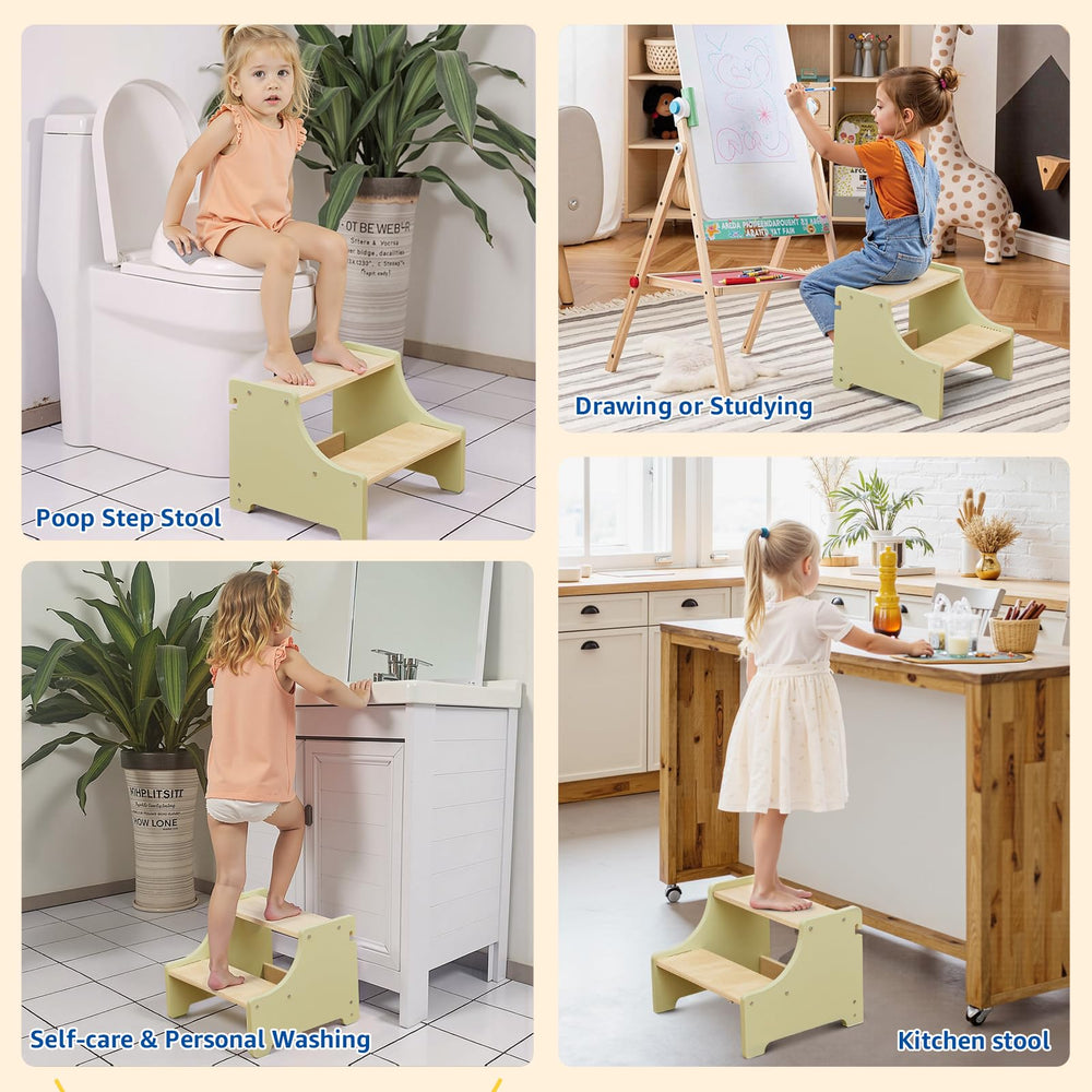 Paisure toddler tower at different heights supports growing balance and confidence
