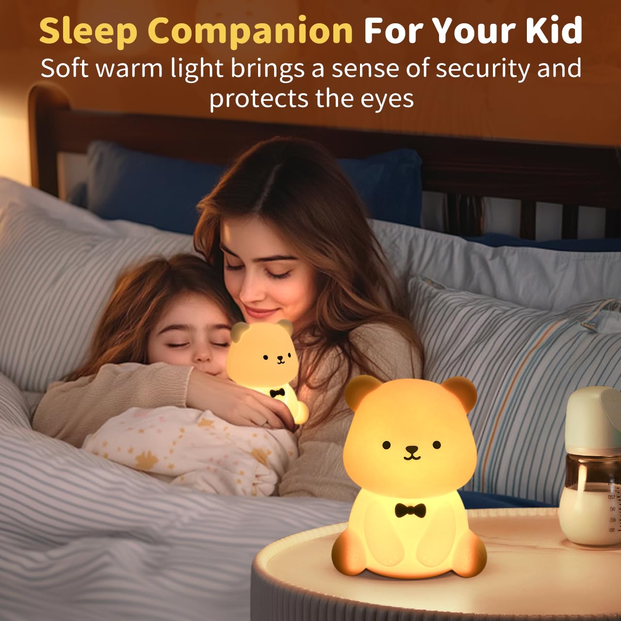 Pak Cute Bear LED Night Light white bear glows for gentle nursery ambiance