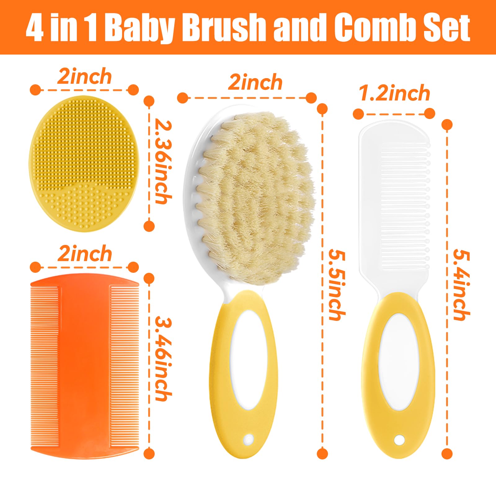 PAKENYESHA baby comb round-teeth for delicate detangling with minimal tugging.