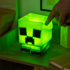 Paladone Minecraft Creeper SquishyGlo auto-off timer helps maintain gentle sleep routines.