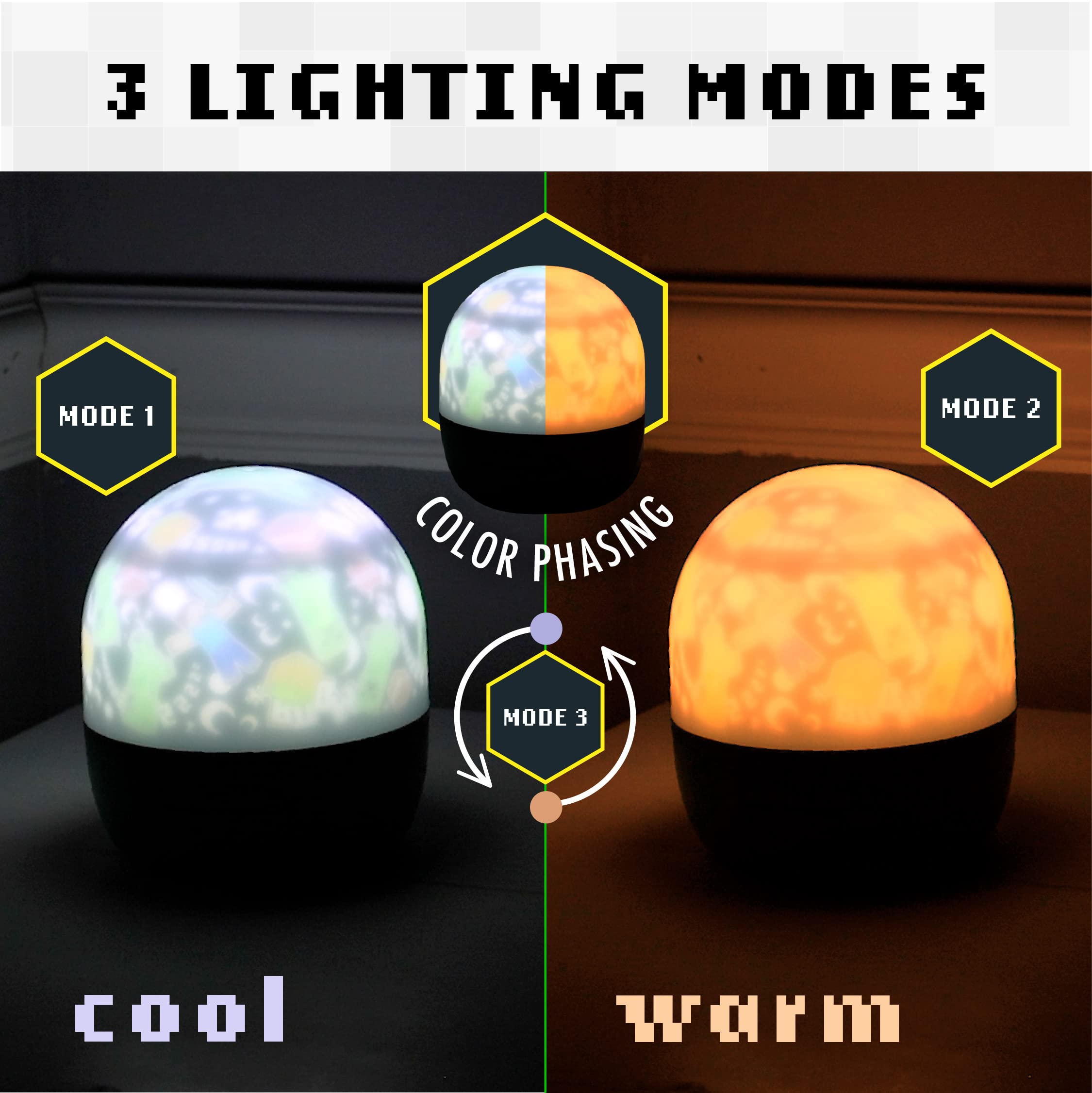 Paladone night light creates cozy ambient mood lighting.