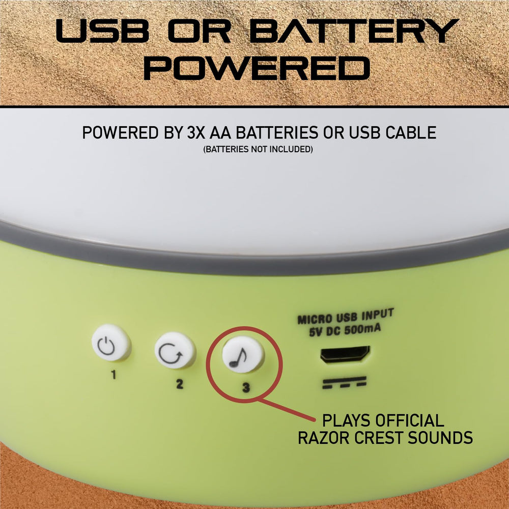 Paladone Grogu light includes Razor Crest sounds for immersive Star Wars fan moments.