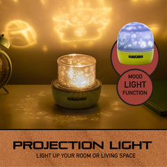 Paladone Grogu projection light USB-powered option for convenient bedroom setup.