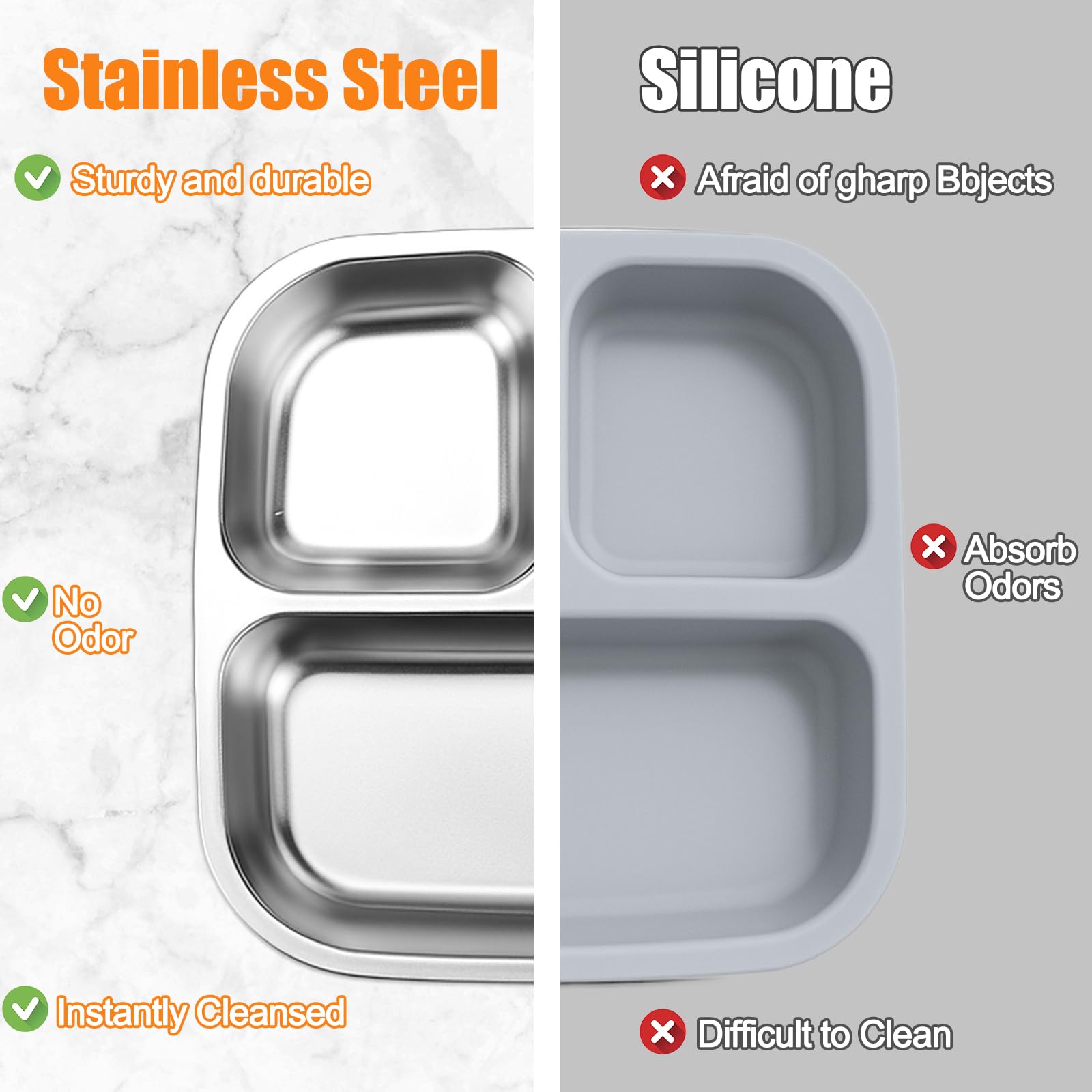 Palksky BPA-free stainless-steel plate emphasizes pure, safe dining.
