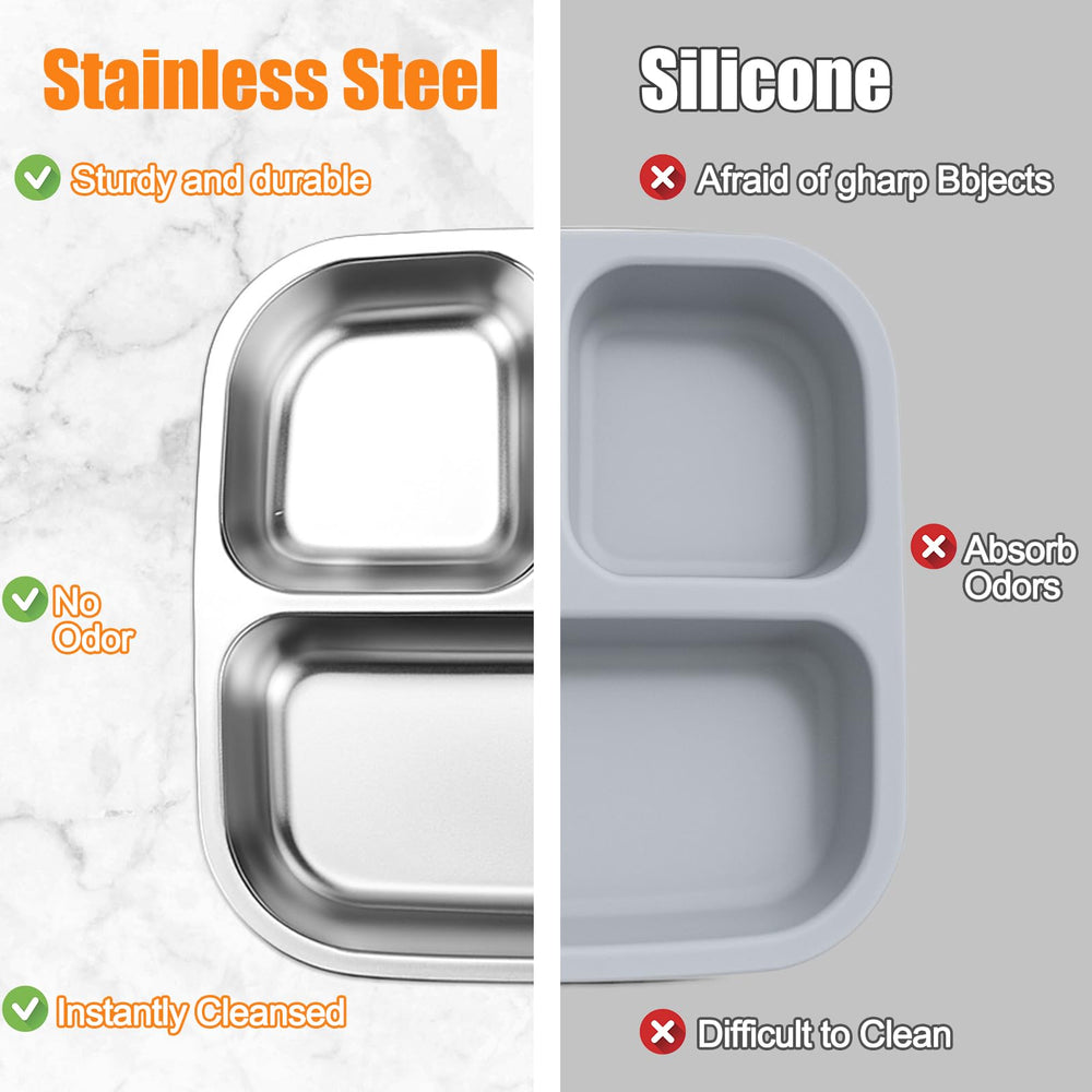 Palksky BPA-free stainless-steel plate emphasizes pure, safe dining.