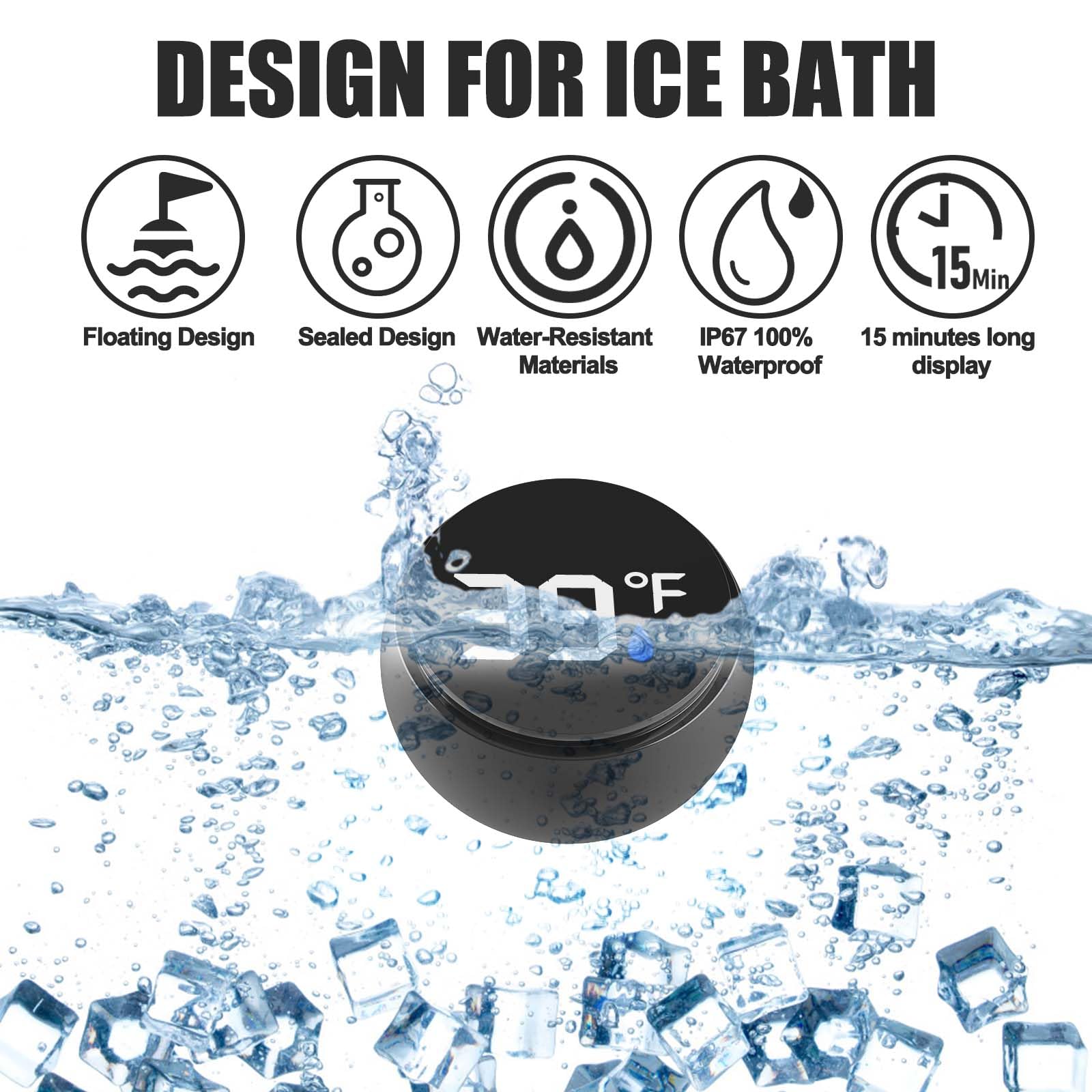 Palksky ice bath thermometer used in pools hot springs and baby baths for versatile monitoring
